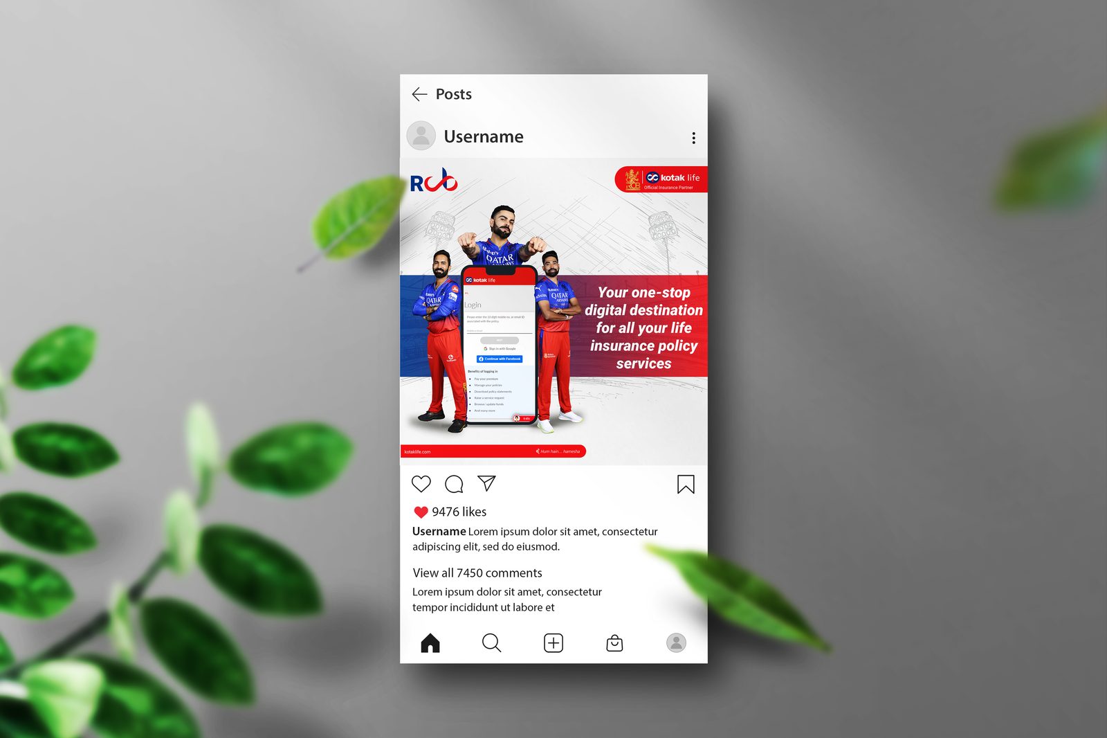 Kotak Life x RCB campaign